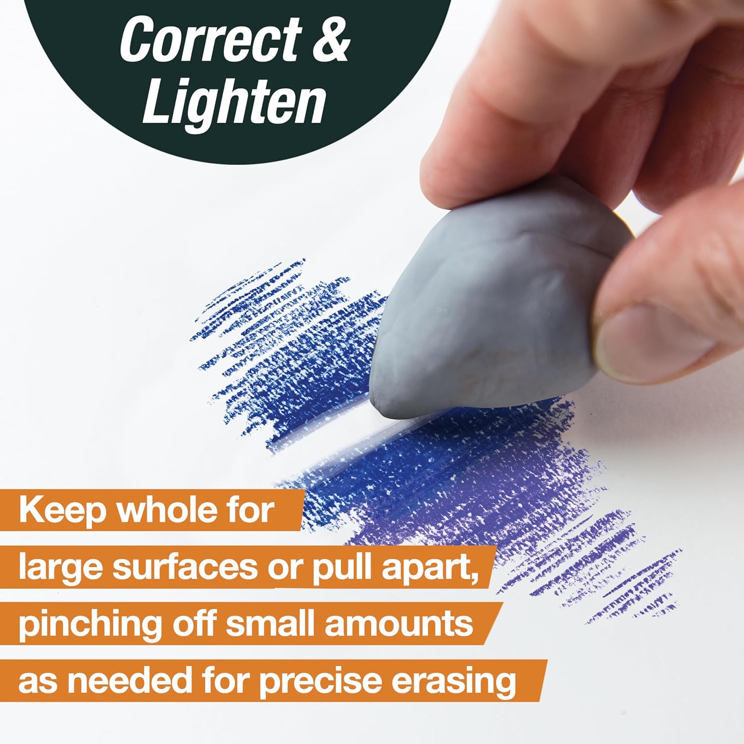 Faber-Castell Kneadable Eraser for Artists in Storage Case - Absorbent Kneaded Erasers. Art Eraser 1 Pack. Grey - Image 7